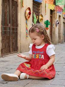 Baby Girls T-Shirt Co-Ords - Red - View 5