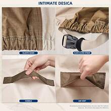 HAMLER Lounge Chair Cover Heavy Duty Chaise Lounge Covers Outdoor Waterproof 2 Pack Outdoor Furniture Covers for Patio Furniture Fits up to 80L x 34W x 32H Inch Brown and Beige - Marrón Beige - Ver 4