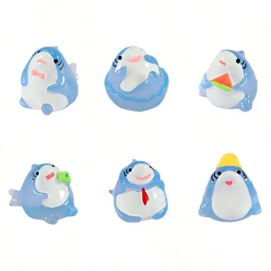 5/10/20pcs Mini Resin Shark Night Light, Helpful For Anxiety Relief And Focus, Ideal For Birthday Gift, Party Favor, Best Gift, Holiday Gift, Stocking Stuffer, Party Gag Gift! - Multicolor - View 1