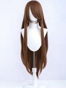 Tóc giả dài thẳng 100cm, chịu nhiệt, kiểu dáng anime cosplay, có các màu hồng, vàng, đỏ, tím dành cho nữ. - Nhiều màu - Xem 17