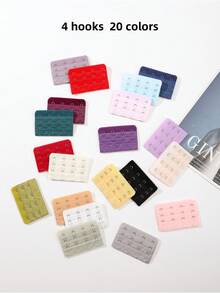 20pcs 2hooks/3hooks/4hooks Bra Extension Buckle, Bra Extender Hook, Underwear Accessory - Multicolor - View 4