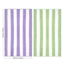 Pl 11ush Oversized Beach Towel - Cotton 40 X 70 Inch Large Thick Grass Gre1en Striped Cabana Pool Swimming Towel - GrassGreen1en - Xem 4