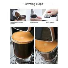 Cápsulas de café recargables de acero inoxidable - Cápsulas de café reutilizables con doble filtración para máquinas de café CAFFITALY y TCHIBO, accesorios de servicio de café - Ver 5