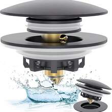 畅销圆形浴缸排水盖，全铜浴缸按压式排水盖，防异味防堵塞浴缸排水盖 - A - 查看 5