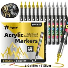 Bộ bút dạ acrylic chuyên nghiệp Flysea New Colorful Series 12 chiếc/hộp, màu sắc sống động, hệ thống mực chảy mượt mà mới, 12 màu/bộ, nhiều sự kết hợp màu sắc khác nhau, sản phẩm mới ra mắt, chất lượng tốt hơn, trải nghiệm viết mượt mà hơn, được thiết kế dành cho các nghệ sĩ chuyên nghiệp. - Nhiều màu - Xem 38