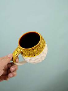 1 chiếc cốc cà phê latte bằng gốm, cốc nước đôi, cốc sữa mạch nha ăn sáng cá nhân hóa, cốc văn phòng bằng gốm thô trang trí nghệ thuật latte sáng tạo, cốc họp mặt gia đình, cốc đồ uống có ga, quà tặng - Nhiều màu - Xem 3