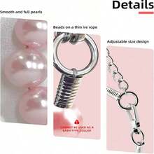 新款奢华宠物项圈，猫狗项链，高端时尚材质，节日礼物，可调节，适合日常佩戴 - 彩色 - 查看 7