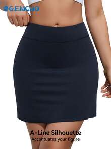 GEMCHO Women's Outdoor Casual Shorts With Lining, Solid Color Skirt Shorts For Sports Activities - Royal Blue - View 4