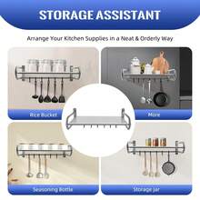 LYNICESHOP Microwave Shelf Wall Mounted Microwave Bracket Stainless Steel Oven Rack Stand Kitchen Shelf Holder Organizer Holiday Gift (US Stock) Faster Delivery - Default - View 4