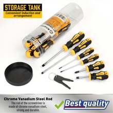 16/13/12/1pc, Professional Grade Magnetic Precision Screwdriver Set - Made Of Chrome Vanadium Steel, Bright Yellow Tips, Includes Various Sizes Of And Flat Head Screwdrivers, Comes With Pliers And Hook Tools. Suitable For Professionals Like Mechanics, Construction Workers And Carpenters - Multiple Styles - View 4