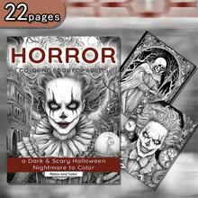 A Coloring Book Themed Around Horror, Made With Watercolor Paper, Featuring A Distinctive Cover, Designed For A Cozy Coloring Experience, Ideal For Adults Seeking Relaxation. It Makes An Excellent Gift For Occasions Like Valentine'S Day, Christmas, Halloween, New Year'S, Birthdays, And Parties, Perfect For Friends, Family, And Coworkers. - 著色書 - 查看 1