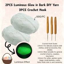 50克/包 夜光纱线，夜光纱线，DIY手工编织、钩编、地毯、帽子、服装 - 彩色 - 查看 52