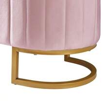 Storage Cover And Footrest 120 X 40 Cm, Padded Footrest With Storage Space, Bench, Pink Velvet Fabric - 粉色 - 查看 9