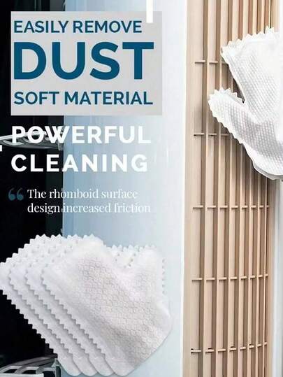 10/30只装超柔软微纤维清洁手套 - 多用途干湿两用，轻松清洁厨房、客厅、卧室、汽车、家具和窗户