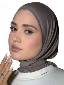 1件装女士纯色拉法帽，弹性多功能头巾围巾，3种佩戴方式，透气舒适吸汗带，适合日常生活、运动、瑜伽、健身和时尚场合。 - 彩色 - 查看 5