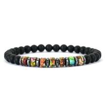 diffone 时尚手工6毫米天然帝王石手链，男士臂环饰品 - 帝皇石個性手鍊 - 查看 11