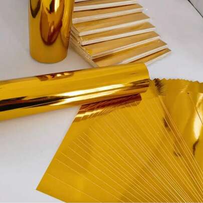 14pcs High Quality Gold Reflective Cardstock A4 - 250gsm Mirror Paper, Suitable For Handmade DIY And Photography Backdrop, Christmas Decoration, Party Holiday Decoration Cards, Compatible With Die Cutting Machines And Drawing Cutters