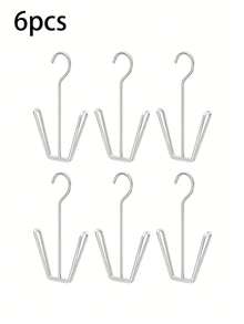 2pcs/6pcs Stainless Steel Shoe Rack, Home Shoe Organizer, Stainless Steel Shoe Rack, Shoe Display Hanging Rack, Stainless Steel Shoe Rack, Balcony Outdoor Convenient Drying Shoe Clothes Rack, U-Shaped Shoe Drying Rack - Multicolor - View 8