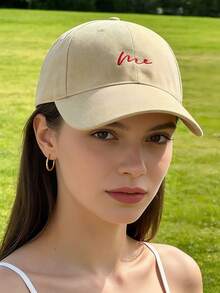 Gorra de béisbol retro estilo estadounidense, gorra casual de unicolor de poliéster con bordado, resistente al viento, protección UV, decorativa y de moda, para primavera/verano, playa - B263 - Ver 3