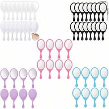 1/4/10/20pcs Retro Handheld Makeup Mirrors Set, With Small Gold/Silver/Rose Gold Embossed Design, Portable Compact Mirrors, Suitable For Princess Theme Party And Travel,Giveaways,Travel,Cheap Stuff,Travel Essential - Multicolor - View 4