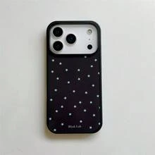 Shiny Starry Transparent Phone Case, Compatible With 17 Pro Max/16/15/14/13/12 Pro Max/11, Cute Dreamy Shiny Shock-Proof Protective Cover, Korean Style Gift - Black Background With Blue Stars - View 1