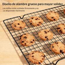 Black Non-Stick Drying Rack, Baking Tool, Kitchen Storage Rack, Bread Cooling Rack, Cookies, Food Cooling Rack - Black - View 5