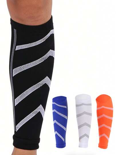 1 Pair Of Breathable, Lightweight, Sweat-Wicking Compression Socks, Suitable For Leg Support In Football, Basketball, Volleyball, Running And Fitness