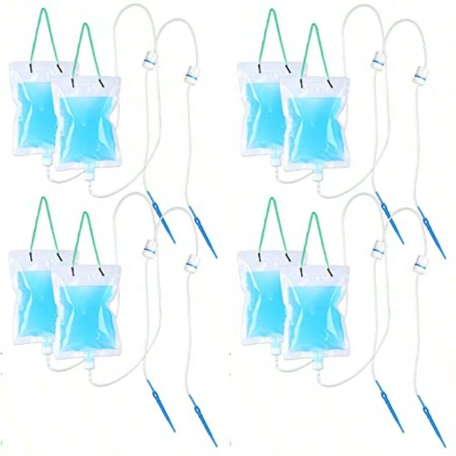 Bolsa de riego por goteo para plantas dispositivo de riego automático con bolsa de agua bolsa de goteo para plantas sistema de riego automático kit de riego automático para riego de plantas en maceta 8 piezas - como en la foto - Ver 1