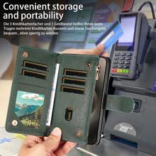 1pc Flip Cover Protective Case Compatible With Apple 17 Pro Max, Wallet Phone Case With Card Slot, Shoulder Strap, Zipper Pocket For Coins, A56 Phone Protective Cover - Dark Green - View 5