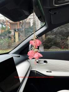 1pc Butterfly Car Hanging Ornament, Rearview Mirror Decor, Car Interior Accessory - A - View 5