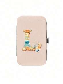 7件套海洋元素字母印花旅行美甲工具套装，大容量美甲收纳盒，饰有波点蝴蝶结字母A-Z，不锈钢工具，超锋利防溅指甲钳套装，经典设计剪刀盒，适合户外、旅行、外出、寄宿学校和居家使用。可作为生日礼物、返校礼物、母亲节礼物、复活节礼物、斋月礼物和婚礼配饰。 - 彩色 - 查看 24