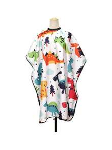Cape With Fun Dinosaur Pattern, Adjustable Snap Closure, Lightweight Waterproof Salon Cape For, Hairdressing Barber Apron With Soft Touch Material - Multicolor - View 8