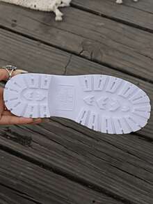 Women's White Non-Slip Casual Loafers - White-2 - View 6