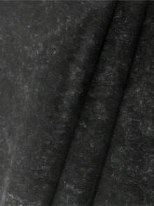 Streetwear Men, Worn-Out Washed Pink Meteor Flame Human Face Silhouette Double-Sided Print, 230g Cotton Crew Neck Short Sleeve T-Shirt, Retro Casual Loose, Big And Tall, Free Shipping - 黑色 - 查看 5