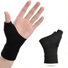 Thumb Compression Gloves, Fingerless Design, With Gel Pads, Provide Joint Support, Breathable Wrist Brace - Multicolor - View 11