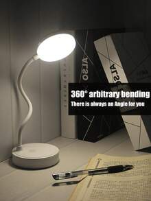 1pc White LED Round Base Button Lamp, Eye-Caring Reading Light, LED Desk Lamp, Desk Lamp, Chargeable/Plug-In, 3 Color Temperatures, Suitable For Dorm, Bedroom, Home, Christmas, Easter, Night Light, Lampshade, Reading Lamp, Bedroom Lighting, Desk Lamp, Reading Light, Reading, Office Supplies, Bedroom, Light, Battery Capacity: 800mAh - Desk Lamp - View 10