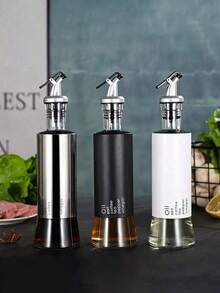 1 Bộ sản phẩm mới gồm bình ép dầu bằng thủy tinh, hũ đựng gia vị, chai đựng giấm, hộp đựng dầu ăn nhà bếp. - Xem 10