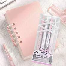 A7 Mini Notebook Pocket Notepad Detachable Coil Notebook + 4pcs 0.5mm Black Ballpoint Pens - Multicolor - View 10