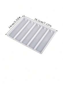 1pc DIY Crystal Epoxy Resin Bookmark Mold, Rectangular, Oval, Triangle, Tassel And Heart Shaped Silicone Mold - White - View 9
