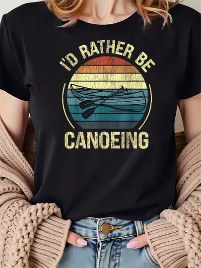 Canoe Canoeing Retro Vintage I'D Rather Be Canoeing Tee Gift Unisex T-Shirt