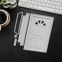 Creative Door Dies, DIY Scrapbooking Album And Embossing Stencil, Greeting Card Making Tool, Card Paper Cutting Crafts ,Gift Card Making Template Die Cuts. - Silver - View 8