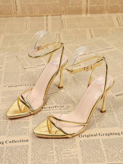 Fashionable Pointed Toe High Heel Sandals For Women, New Summer Slim High Heel Ladies' Pumps, Suitable For Business, Party, Wedding, Nightclub