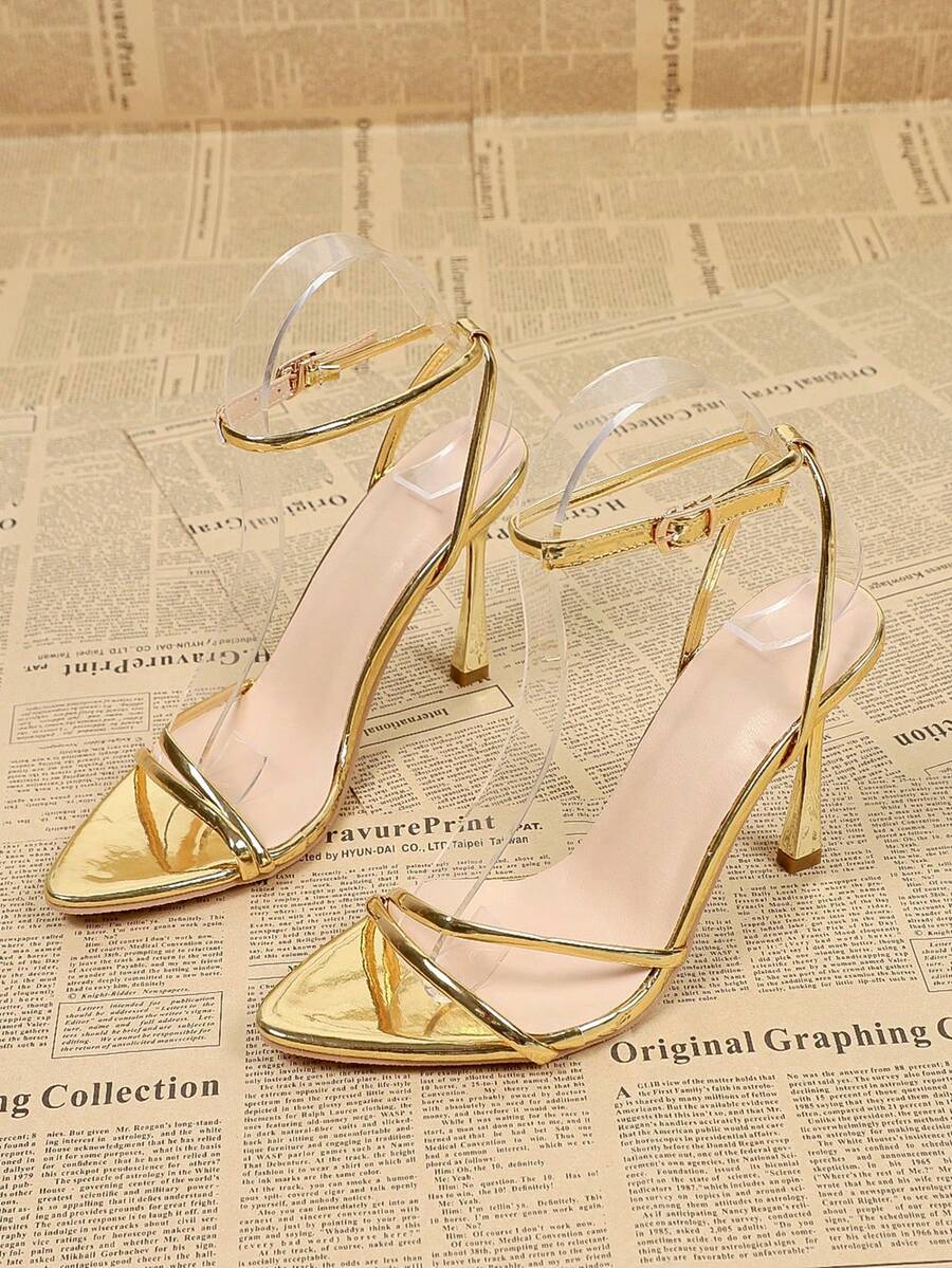 时尚尖头高跟凉鞋，女士新款夏季纤细高跟鞋，适合商务、派对、婚礼、夜店等场合。