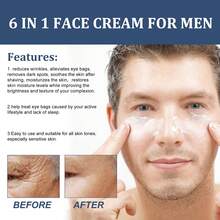 EAST MOON Men Facial Moisturizer Cream Smooth Wrinkle Firming Anti-Aging Face Neck Fine Lines Removal Shrink Pores Control Oil Lighten Dark Circles Eye Bags Even Skin Tone Refreshing Younger Multifunctional Skincare Products For Daily Use - Men's Facial Moisturizer Cream - View 7
