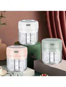 1pc Mini Wireless Electric Garlic Grinder, Kitchen Gadget,1pc Electric Mini Three Blade Garlic Chopper, Garlic Compactor, Wireless Electric Garlic Beater, Garlic Puree Compactor, Household Garlic Mashing Machine, Multifunctional Vegetable Food Processor, Meat Grinder, Wireless Garlic Compactor, Portable Mixer, Portable 250ml Food Chopper, Vegetable Chopper, Kitchen Onion Chopper, Used For Portable Small Food Processing Of Garlic, Ginger, Chili, And Vegetables (With USB Charging Cable Included) - 彩色 - 查看 14