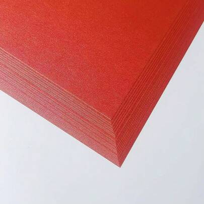 10pcs Colored Cardstock, Red Pearlescent Paper - Double-Sided Printing Paper - 8.3 X 11.7 Inches, Suitable For Card Making, Scrapbooking And Crafts, Thick Construction Paper