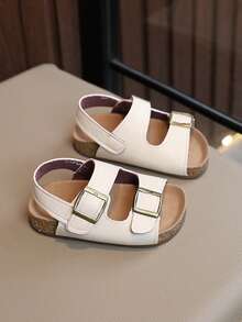 童鞋、夏季女童凉鞋、男童罗马鞋、儿童沙滩鞋、婴儿鞋 - 米色 - 查看 6