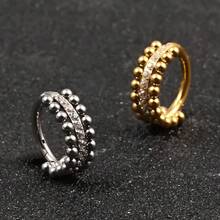 1件 316L不锈钢氧化锆圆形铰链鼻环鼻中隔耳骨耳软骨穿刺饰品 - style-2 - 查看 8