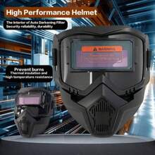Automatic Dimming Full-Face Welding Mask With Thermal Imaging Function, Split Ventilation Design, High-Temperature Resistance And Anti-Glare Protection, Suitable For Industrial And Automotive Repair Welding Equipment. - A - View 10