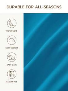1件纯色100%涤纶床垫罩，床笠，床垫保护套，适用于9-12英寸厚床垫，防缩水，防褪色，防皱，舒适柔软，适合家庭和宿舍使用，T/F/Q/K所有尺寸，通过OEKO-TEX认证，蓝色 - 牛仔藍 - 查看 4